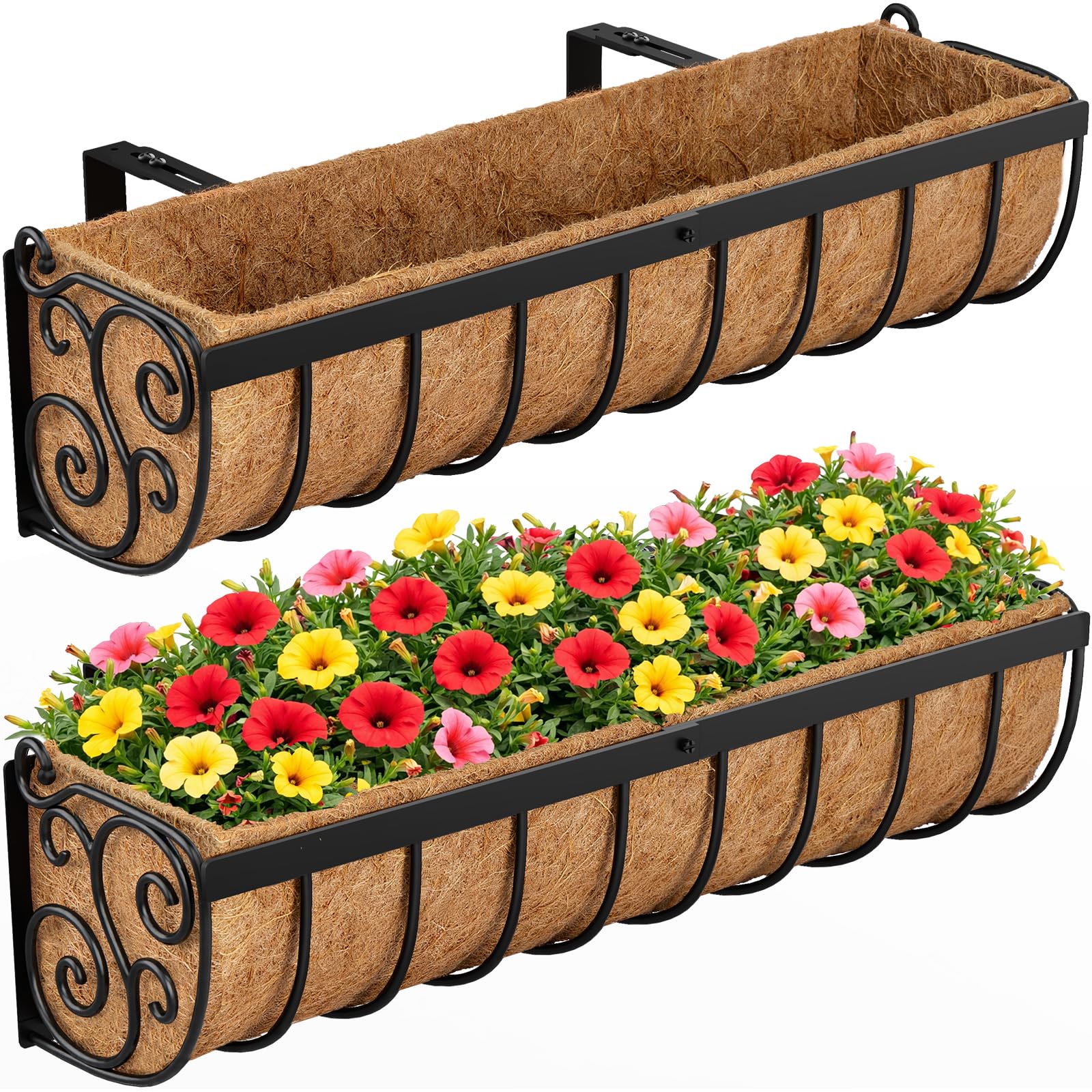 VOXOR front view of 24-inch planter showing clean half-round profile and curb appeal