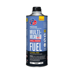 VP Racing Multi-Mix label close-up highlighting ethanol-free formula benefit
