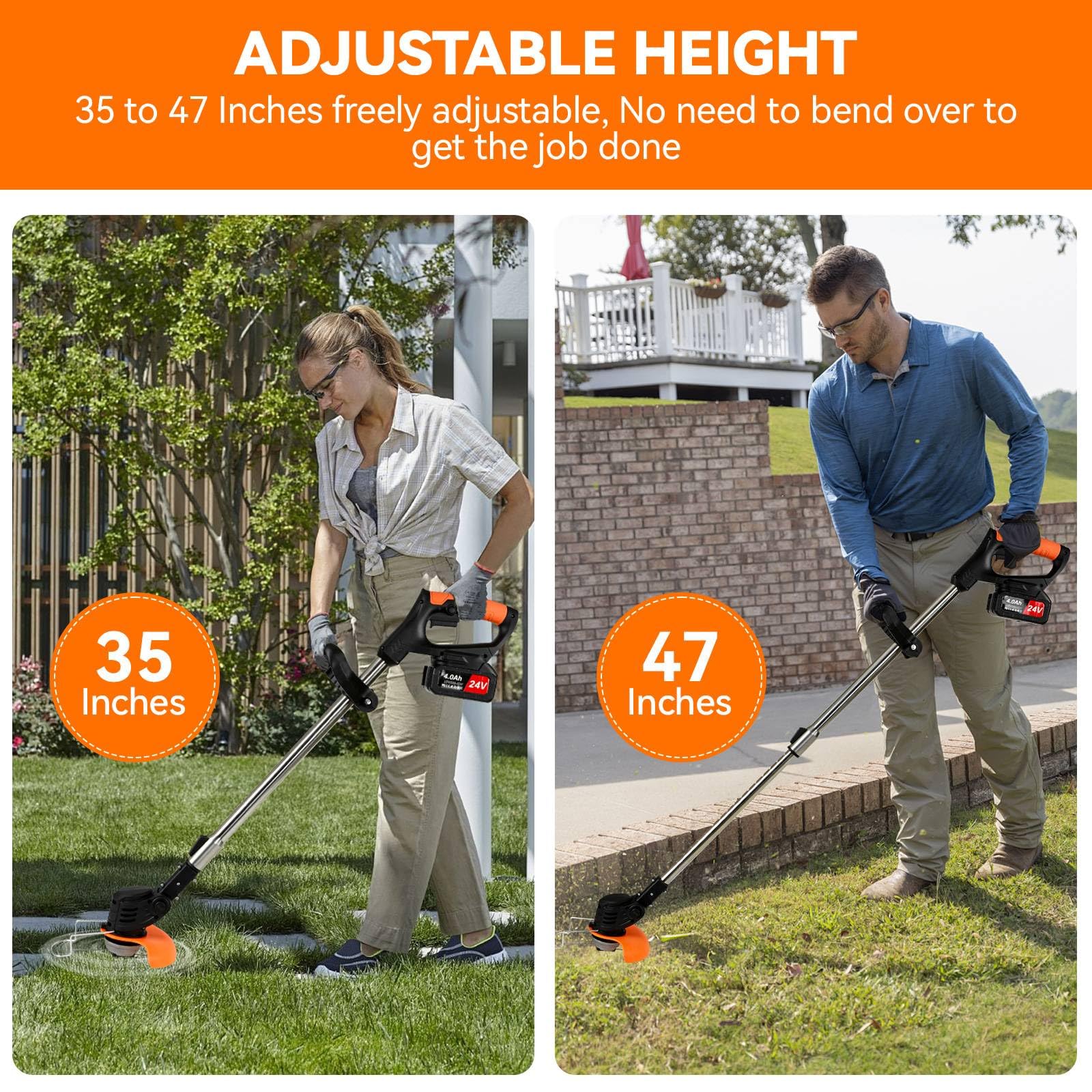 VQGCACG size scale comparison showing lightweight build for reduced user fatigue