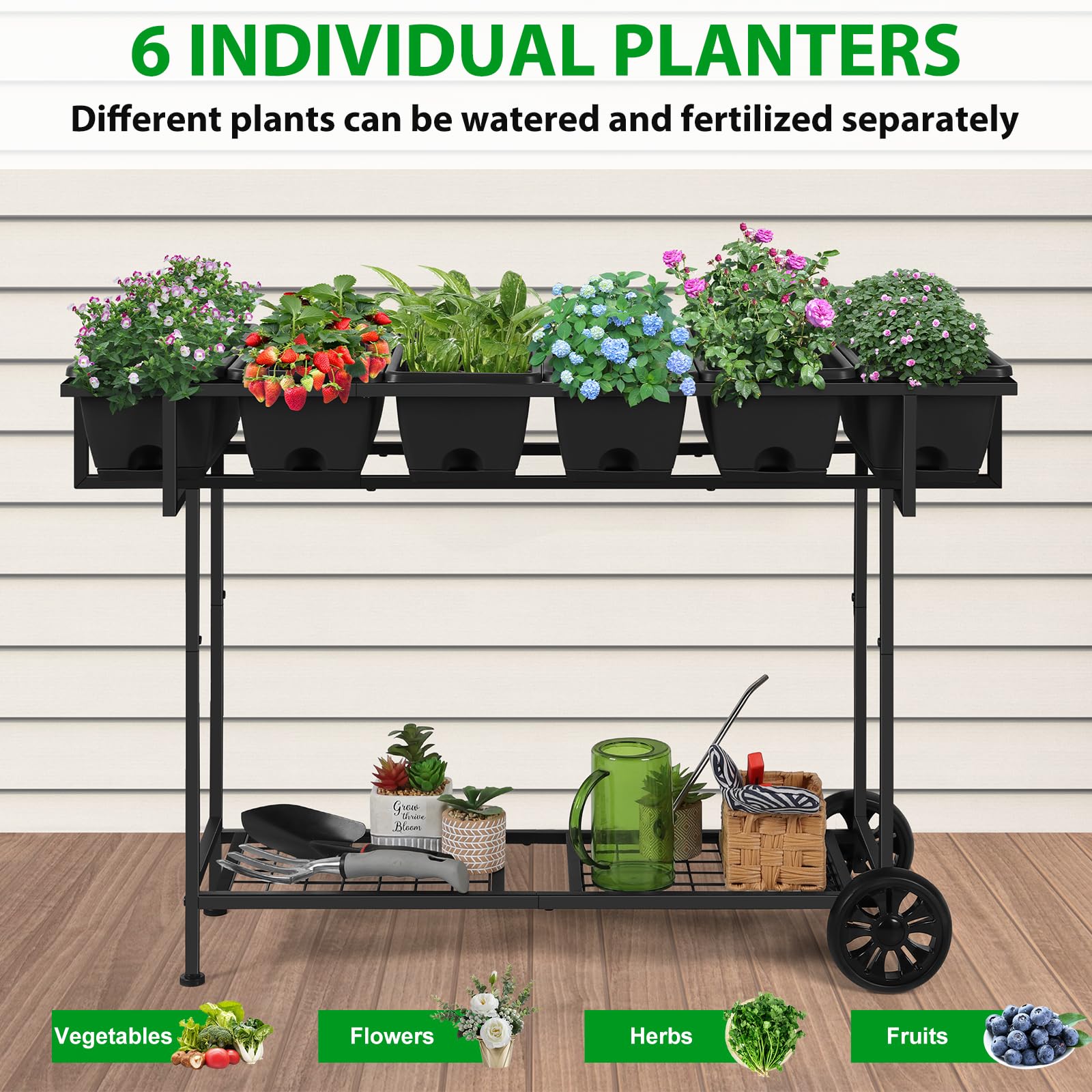 Vrisa close-up of removable drainage tray illustrating tidy watering benefit