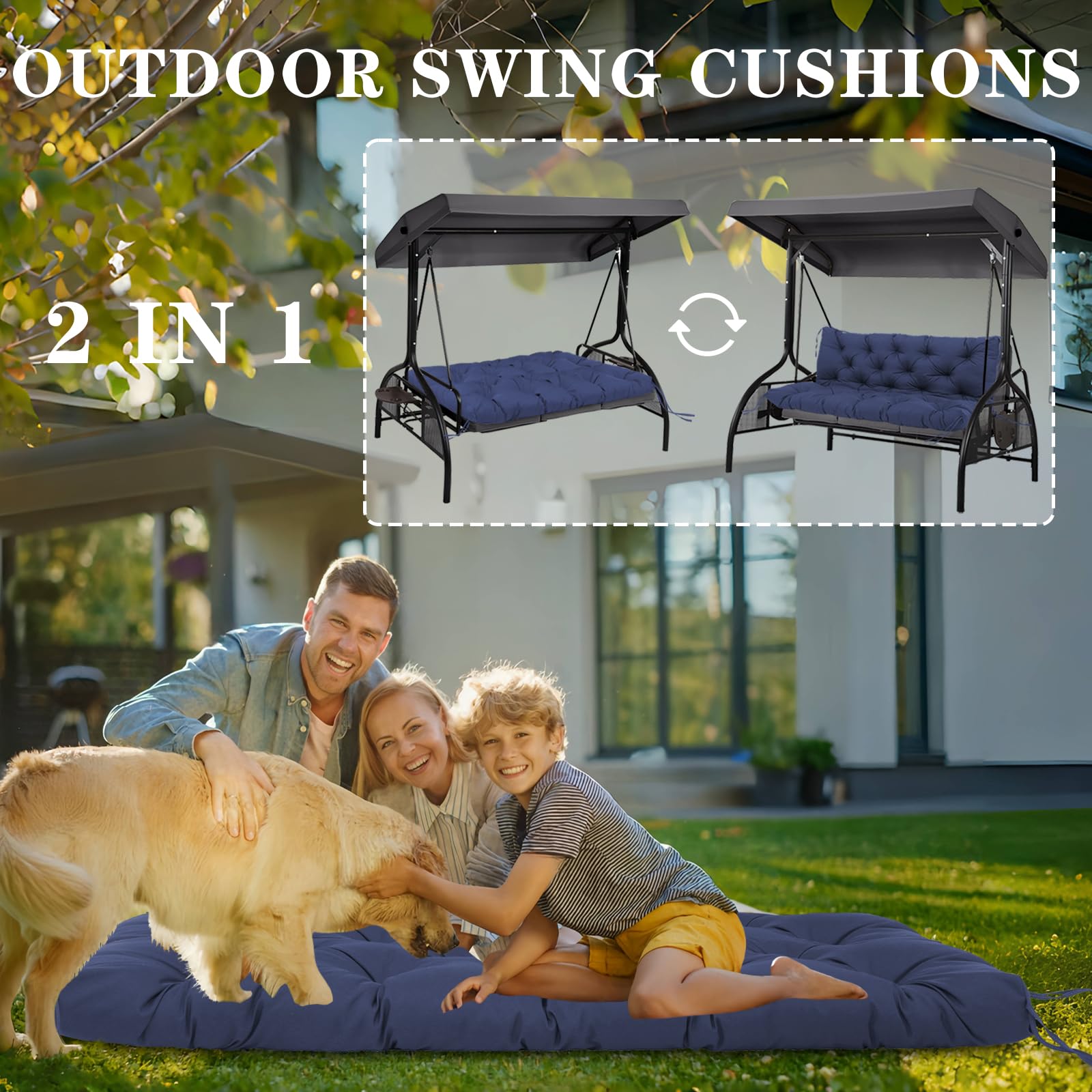 Vrngvi flipped cushion showing reversible sides for doubled usable life