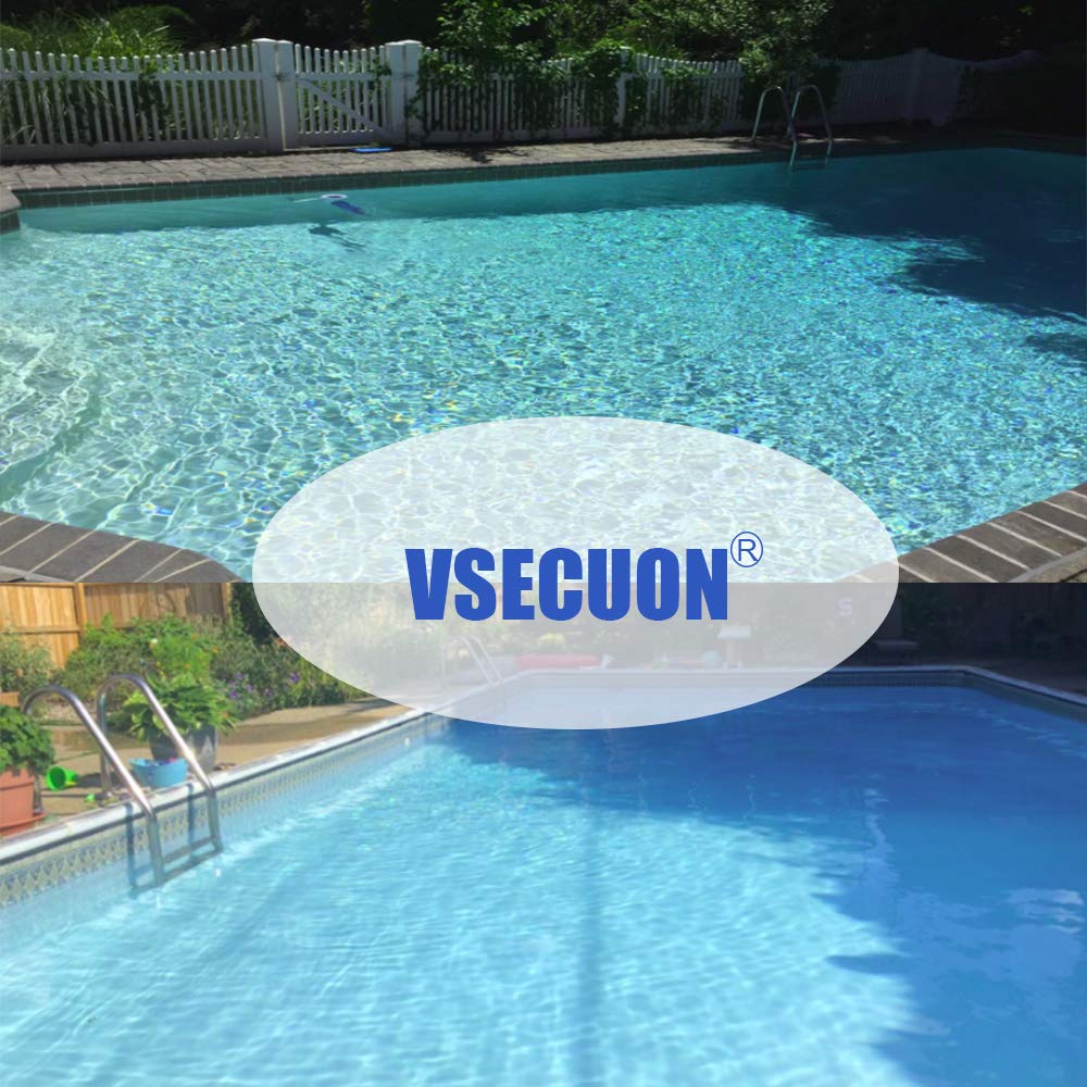 VSECUON poolside skimmer socks in use for cleaner water maintenance