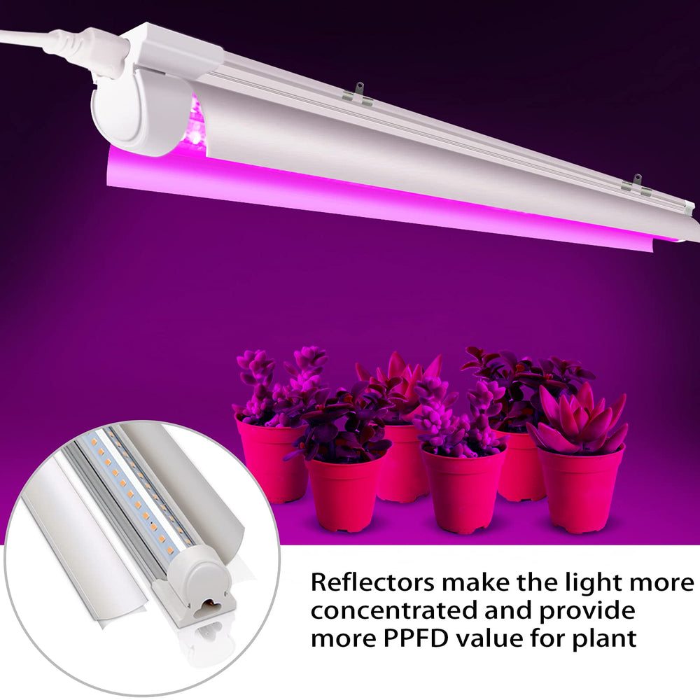 VShape reflector detail showing V-shaped reflector concentrating light for improved PPFD