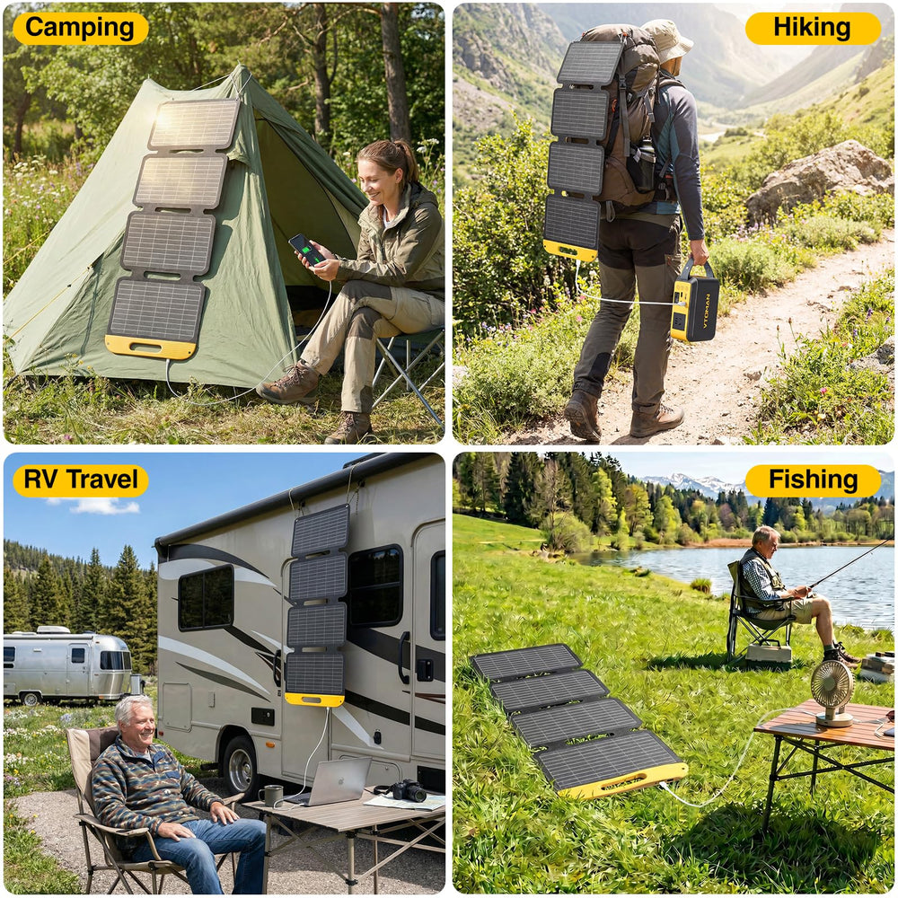 VTOMAN panel shedding rain demonstrating IP67 weather resistance benefit