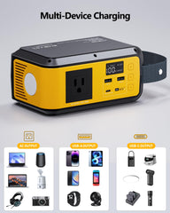 VTOMAN Jump 100 held in hand to show compact size and easy portability benefit