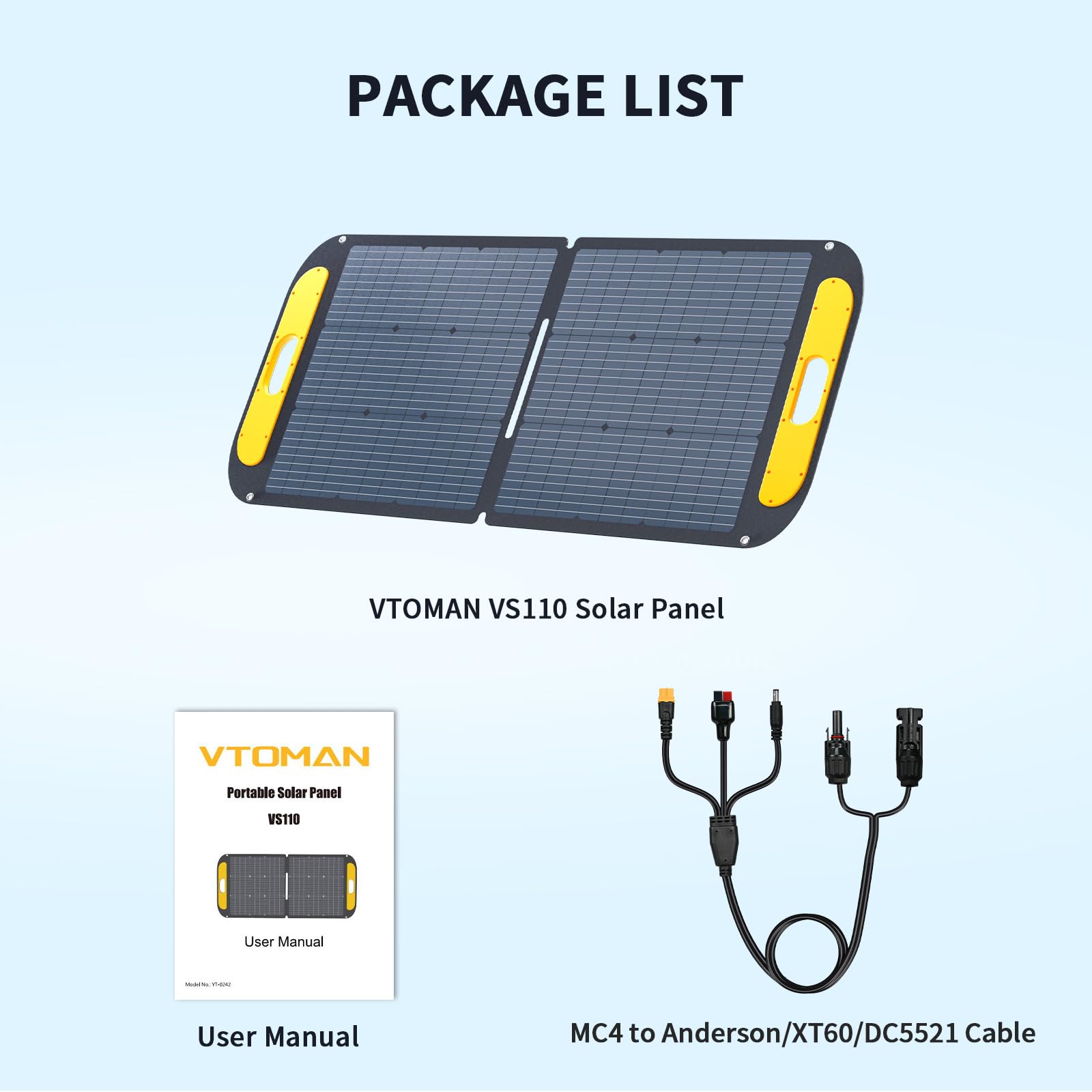 VTOMAN VS110 surface with splash showing IP67 resistance and rugged design
