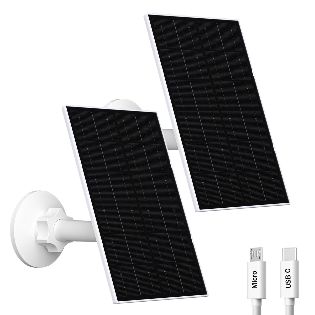 VUEBEE front view of solar panel showing compact weatherproof design and reliable charging
