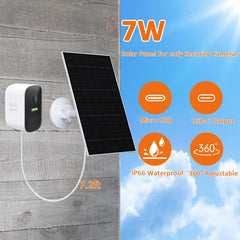VUEBEE 7.2ft cable with USB-C plug, enabling flexible placement and easy connection