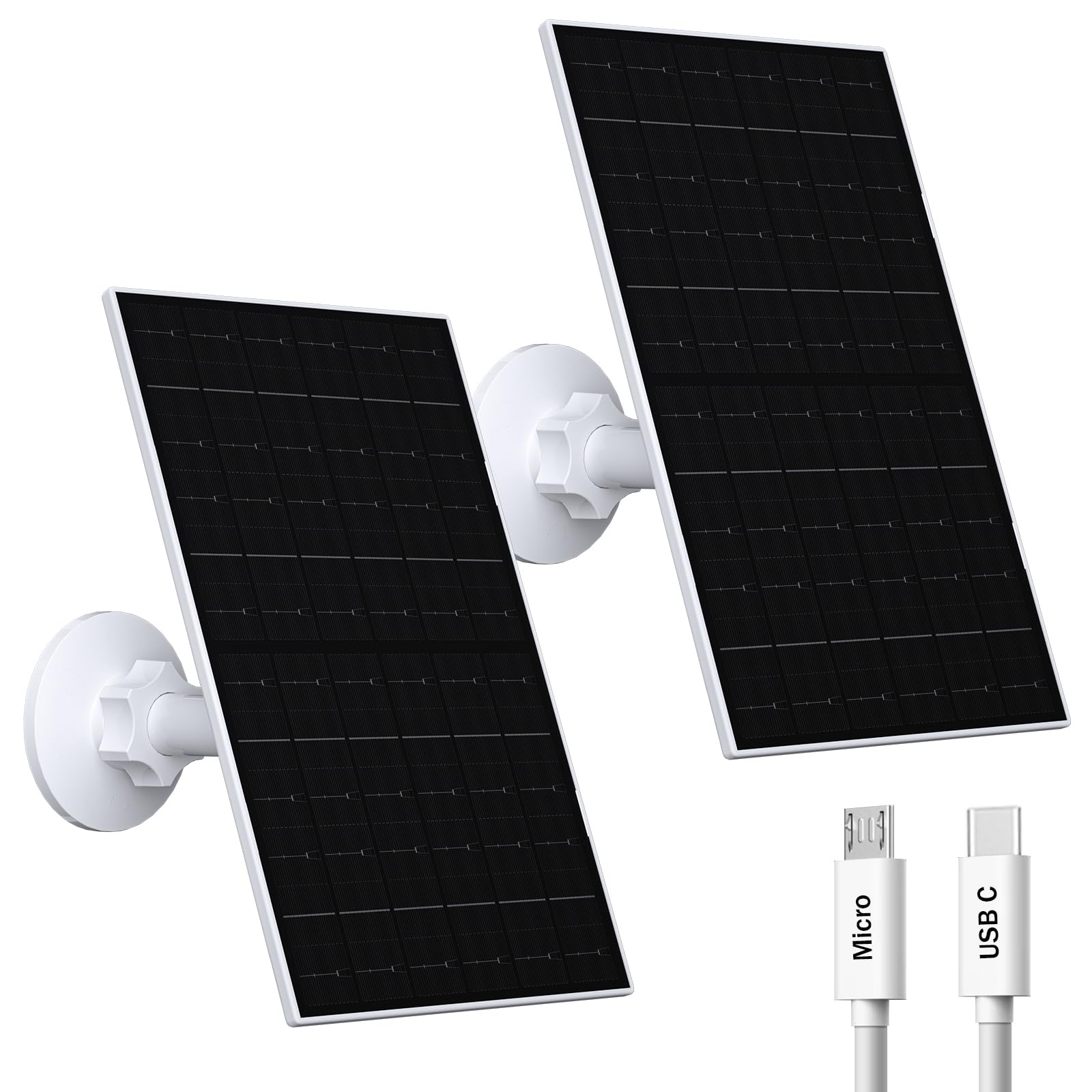 VUEBEE front view of 7W solar panel showing durable frame and glass, reliable outdoor power