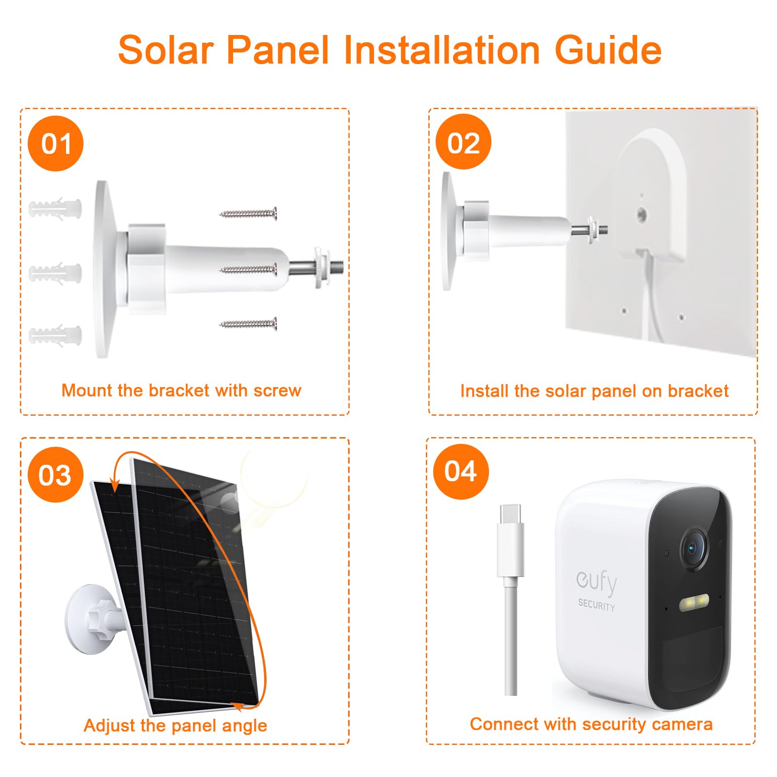 VUEBEE two-panel pack installed over driveway, reducing battery maintenance for home security