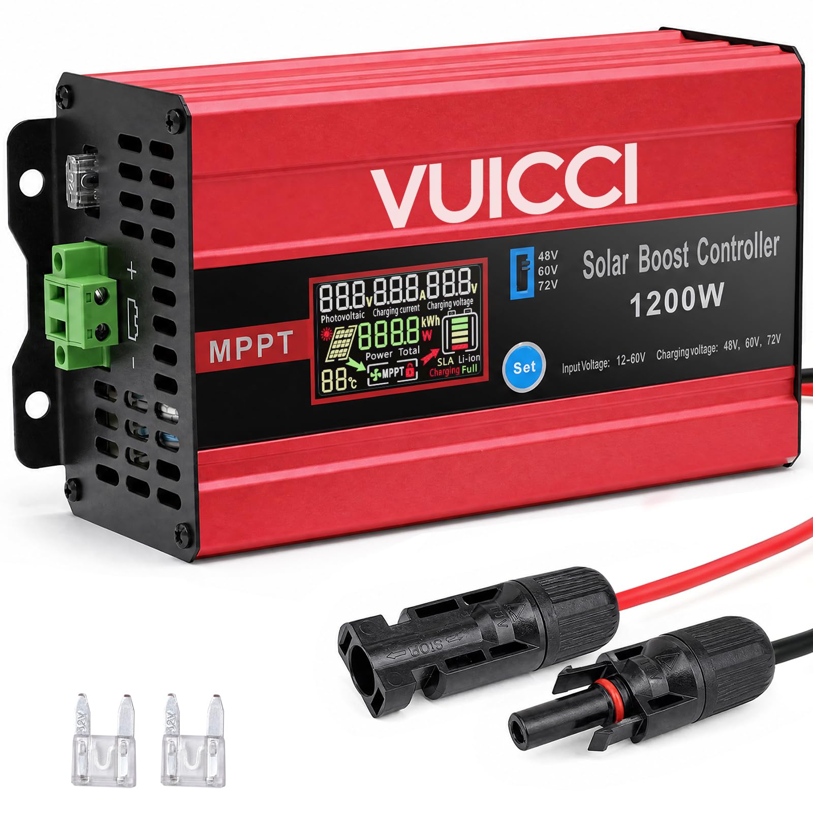 vuicci front panel view showing robust metal case and mounting points for durable installation