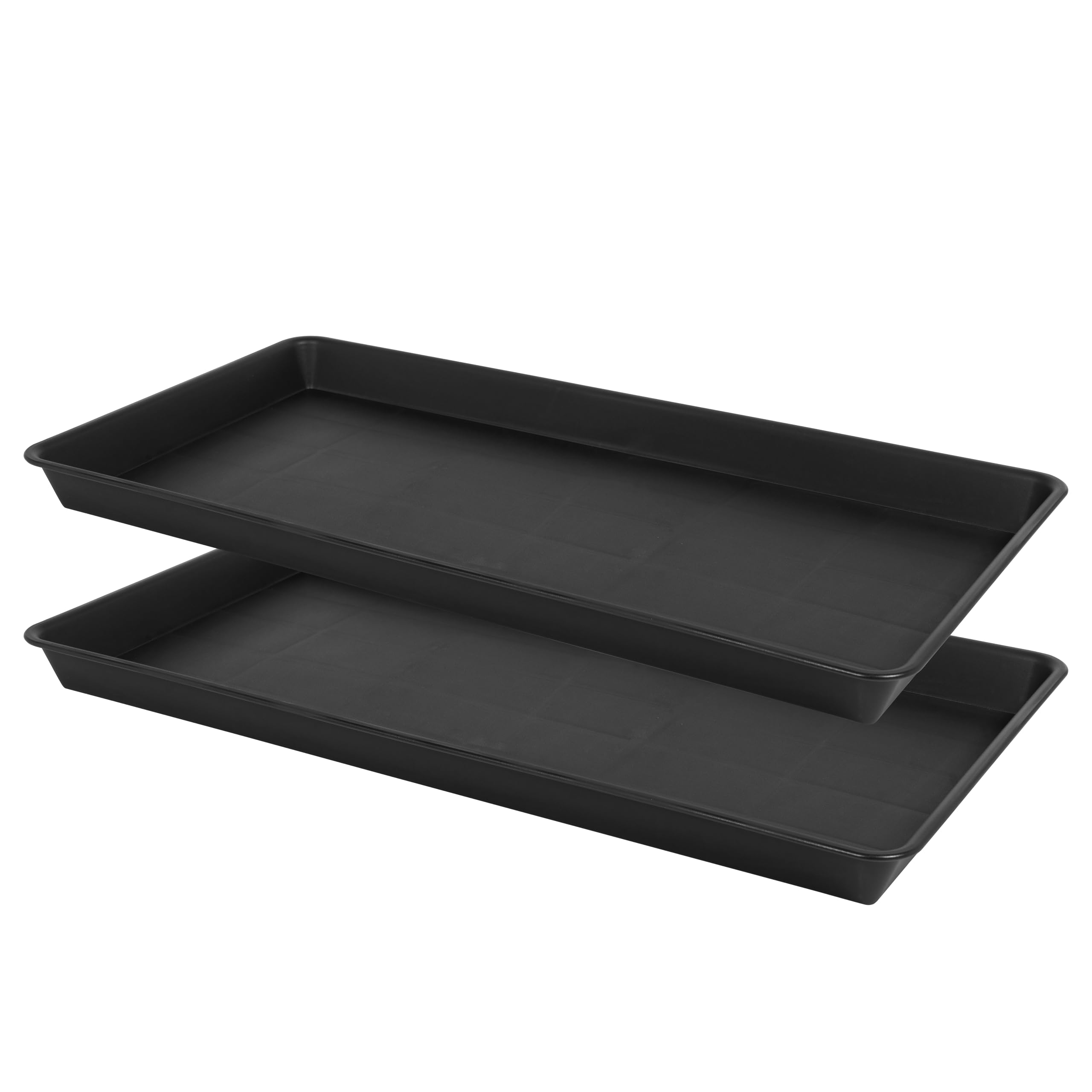 VUWEZ front view of two rectangular saucer trays protecting surfaces
