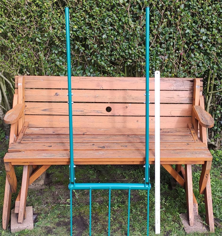 VVOKGO lifestyle gardener using broadfork comfortably in a vegetable bed