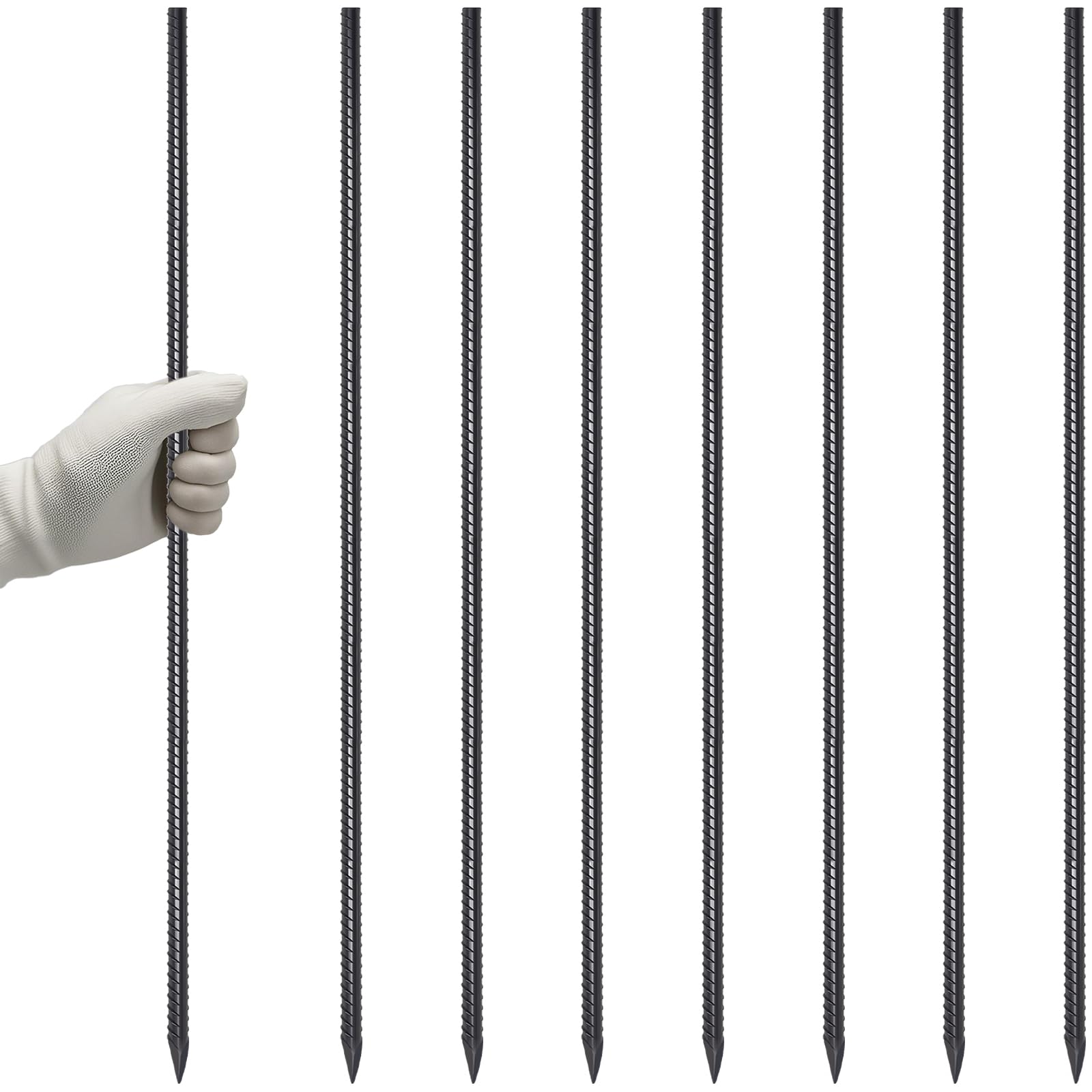 VVOKGO front view of 36-inch stake bundle showing packaging and quantity benefit