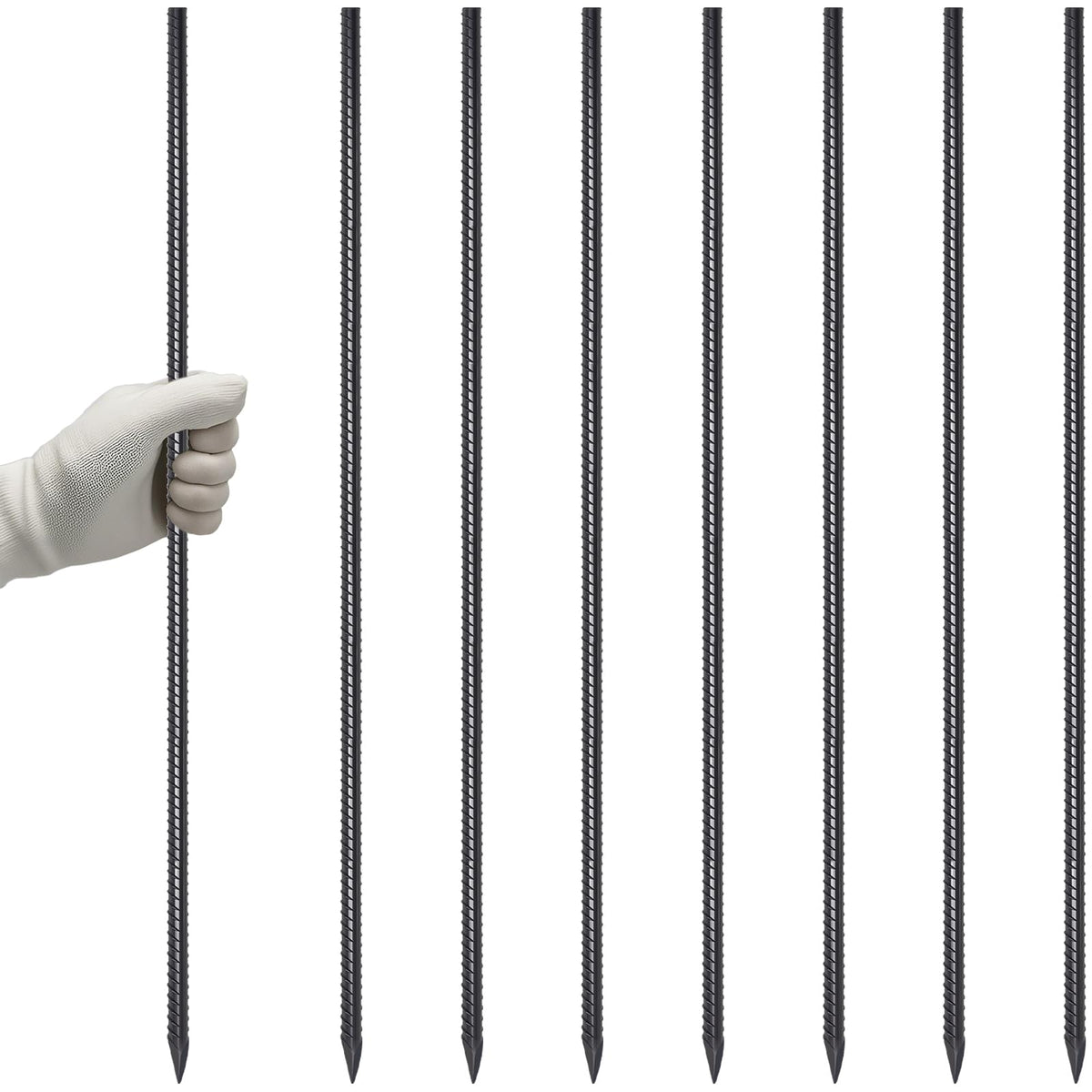 VVOKGO front view of 36-inch stake bundle showing packaging and quantity benefit