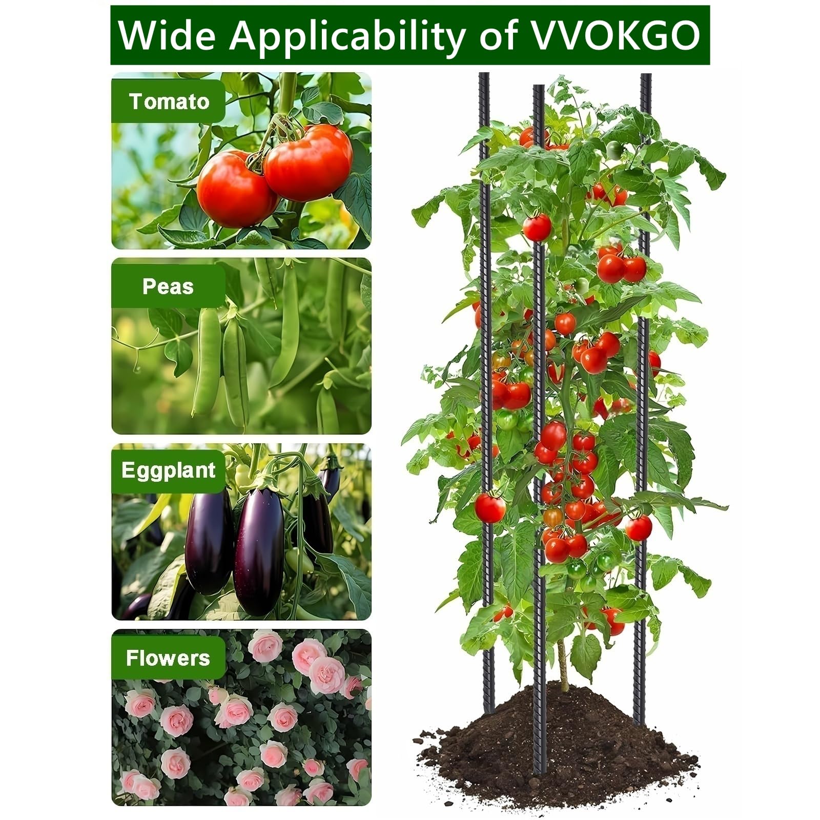 VVOKGO stake beside ruler showing 36-inch length for deep embedment