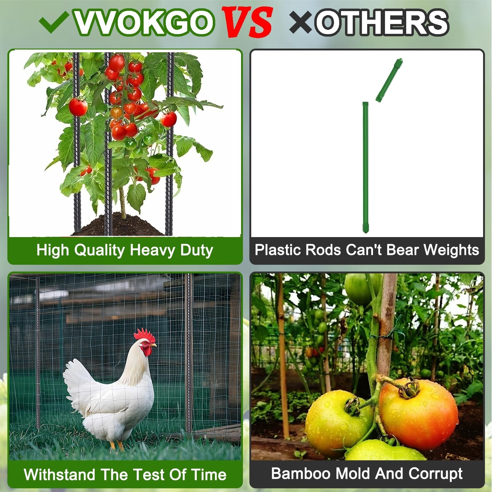 VVOKGO stakes securing landscape timber demonstrating reliable anchoring