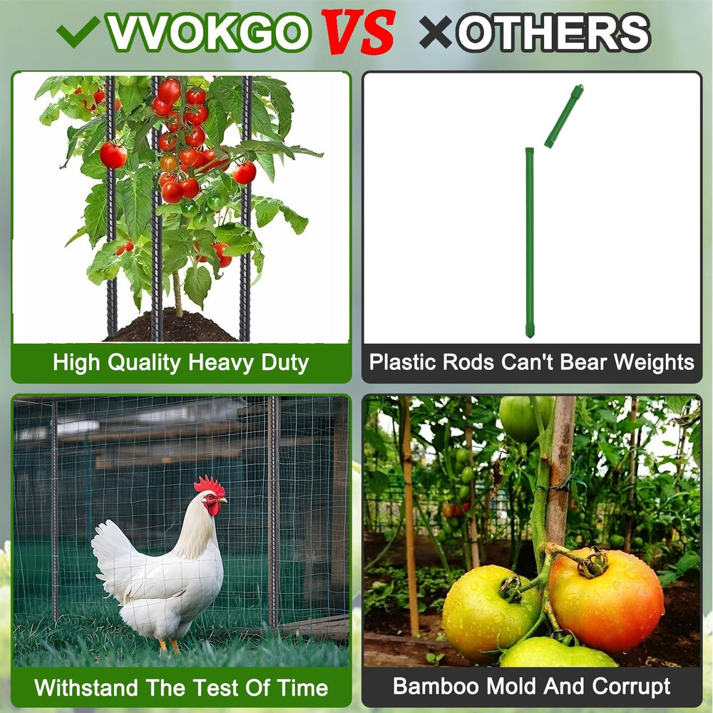 VVOKGO stakes securing landscape timber demonstrating reliable anchoring