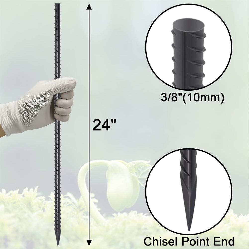 VVOKGO close-up of chisel tip revealing ease of penetration into compact soil