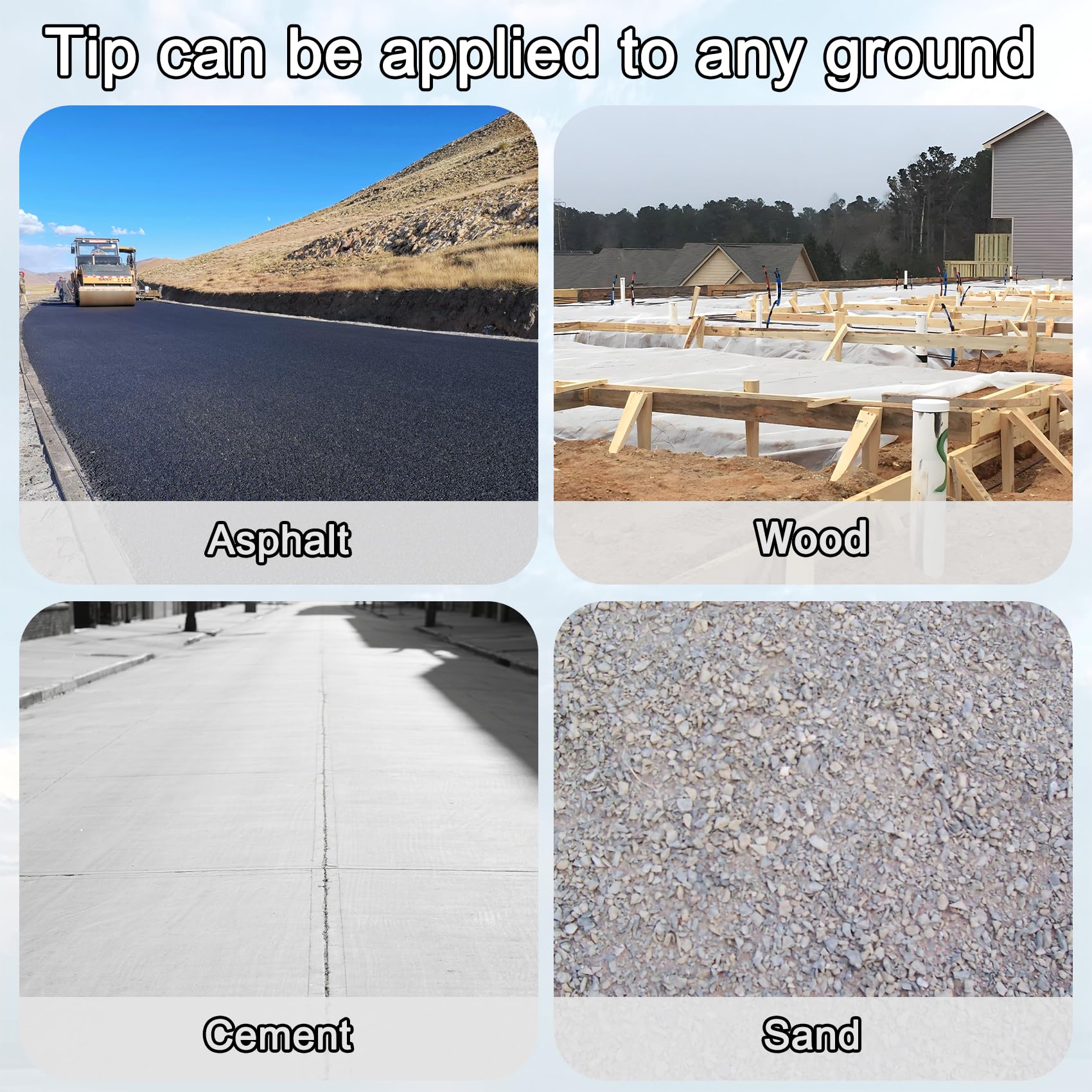 VVOKGO stakes installed in a parking lot, illustrates durable outdoor use and safety improvement