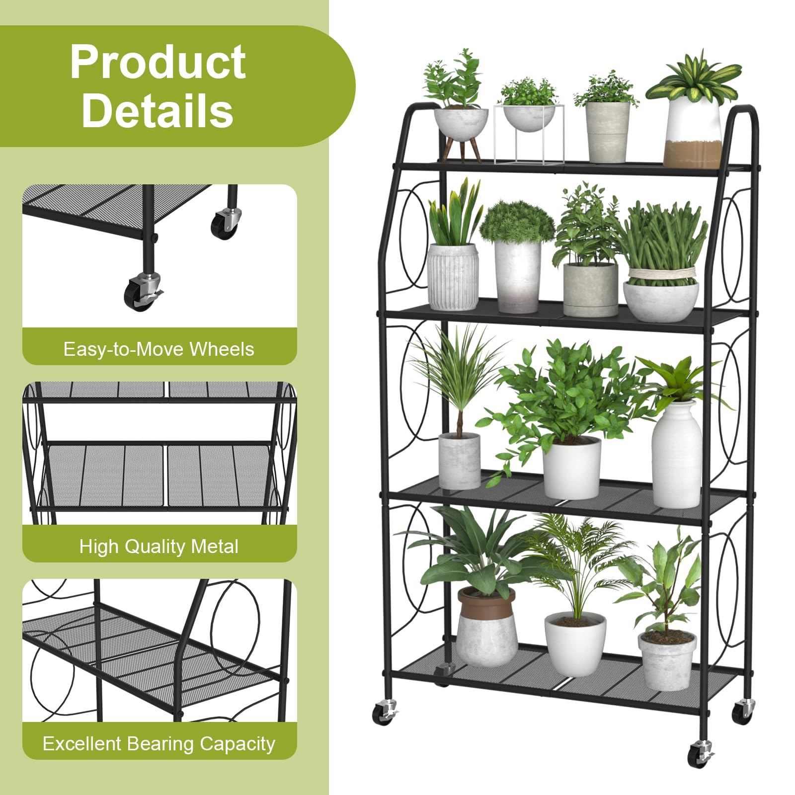 VyGrow decorative side wire pattern adding elegant visual interest