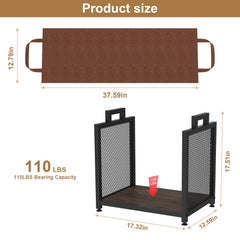 VyGrow waterproof leather carrier filled with logs showing easy transport benefit