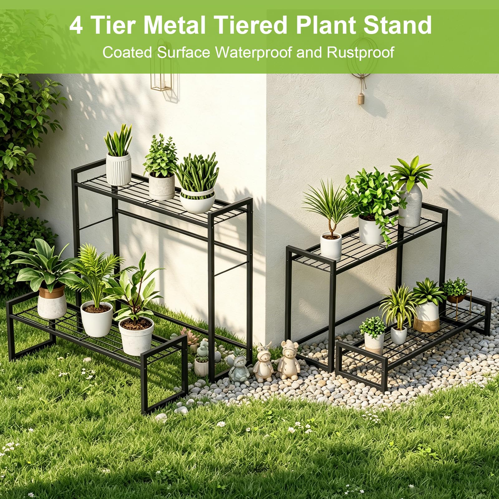 VyGrow on balcony displaying multiple plants with improved light and décor benefit