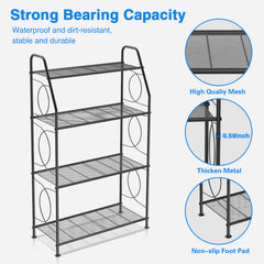 VyGrow top tier close-up with pots illustrating load capacity and spacing