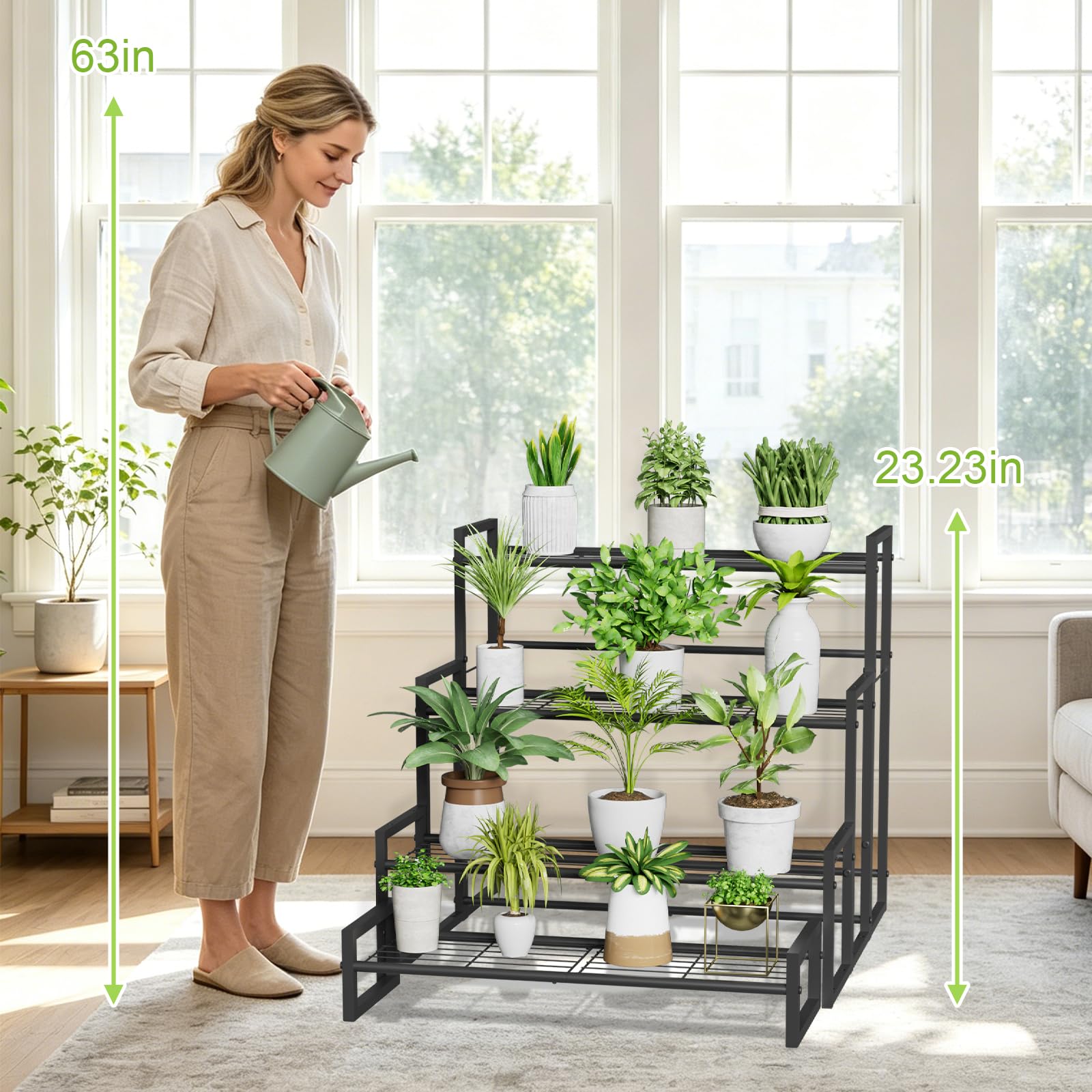 VyGrow stepped ladder arrangement presenting tiered visual display and airflow benefit
