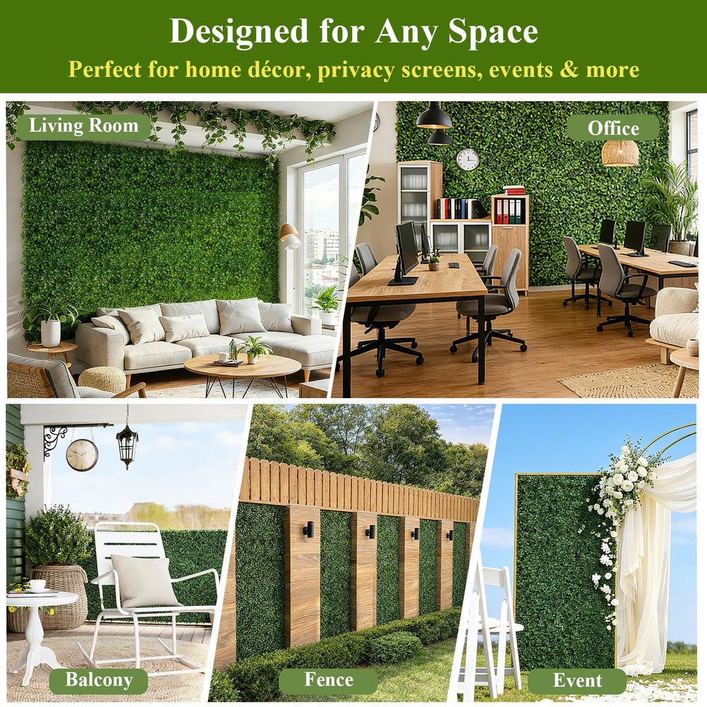 VYNALTIX green wall used as event backdrop creating vibrant decor