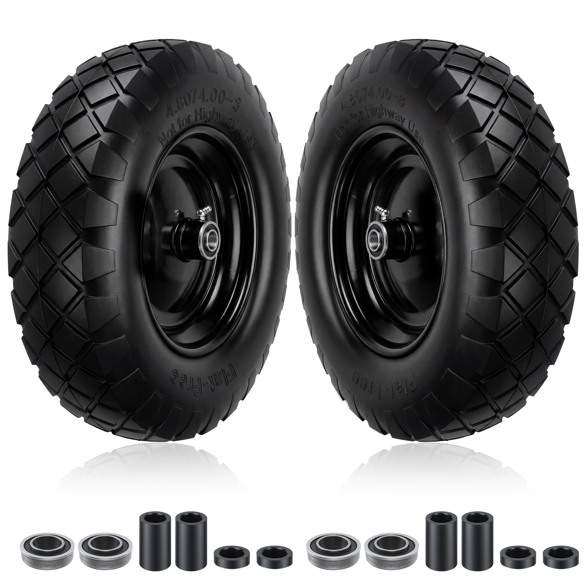 Vypart front view of assembled 16-inch wheel shows quick install and durability