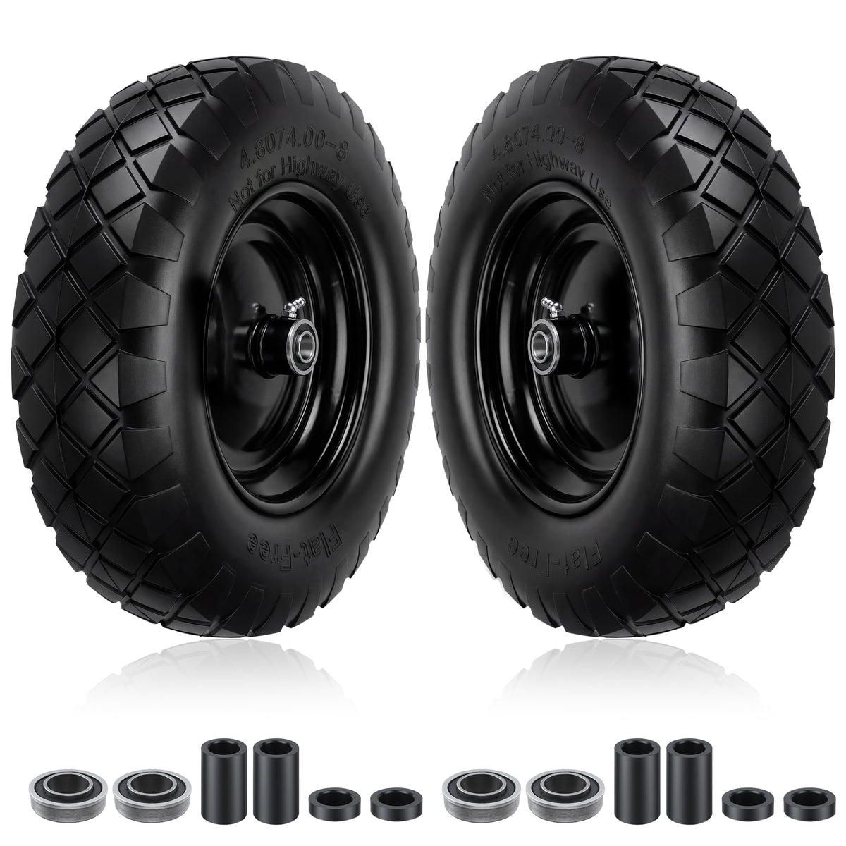 Vypart front view of assembled 16-inch wheel shows quick install and durability