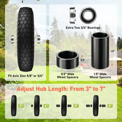 Vypart hub and bearing detail demonstrating adjustable fit and smooth rotation