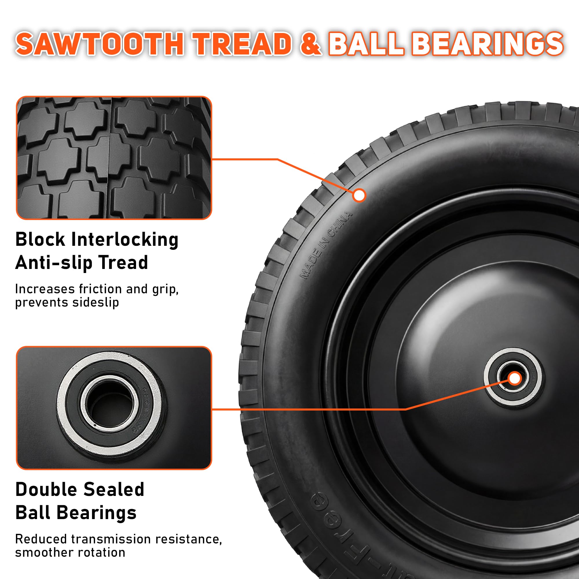 Vypart side profile with measurements illustrating wheel size and centered hub adaptability