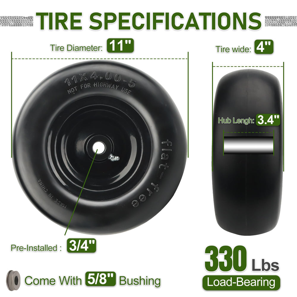 Vypart close-up of smooth tread texture for turf protection