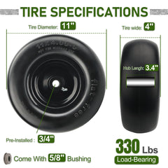 Vypart close-up of smooth tread texture for turf protection