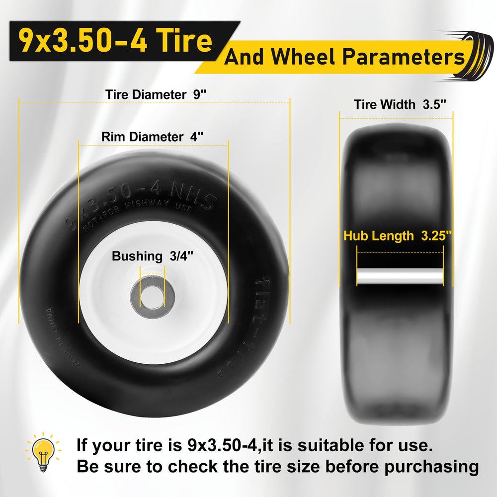 Vypart close-up of solid polyurethane tread highlighting puncture resistance