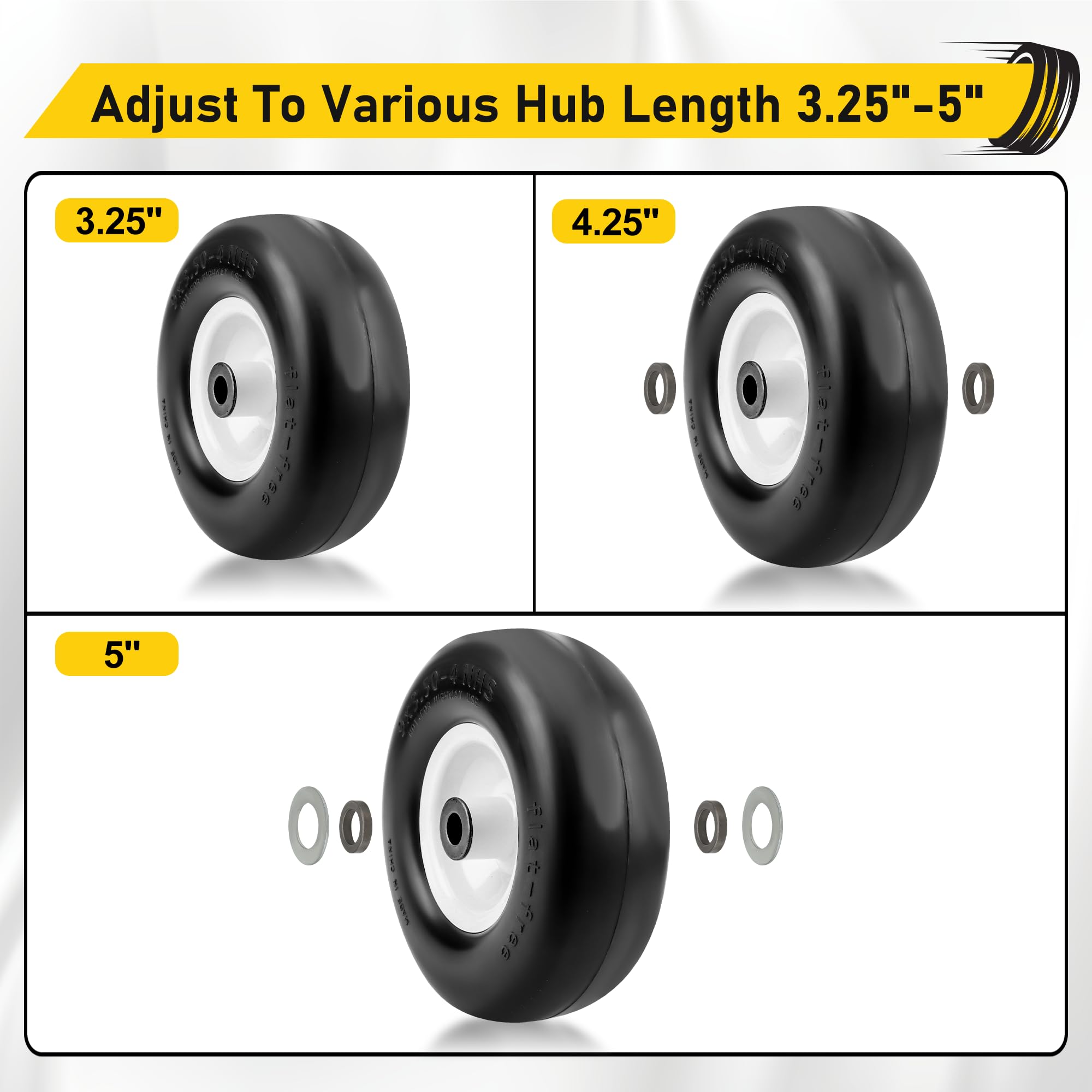 Vypart wheel installed on zero-turn mower for improved stability