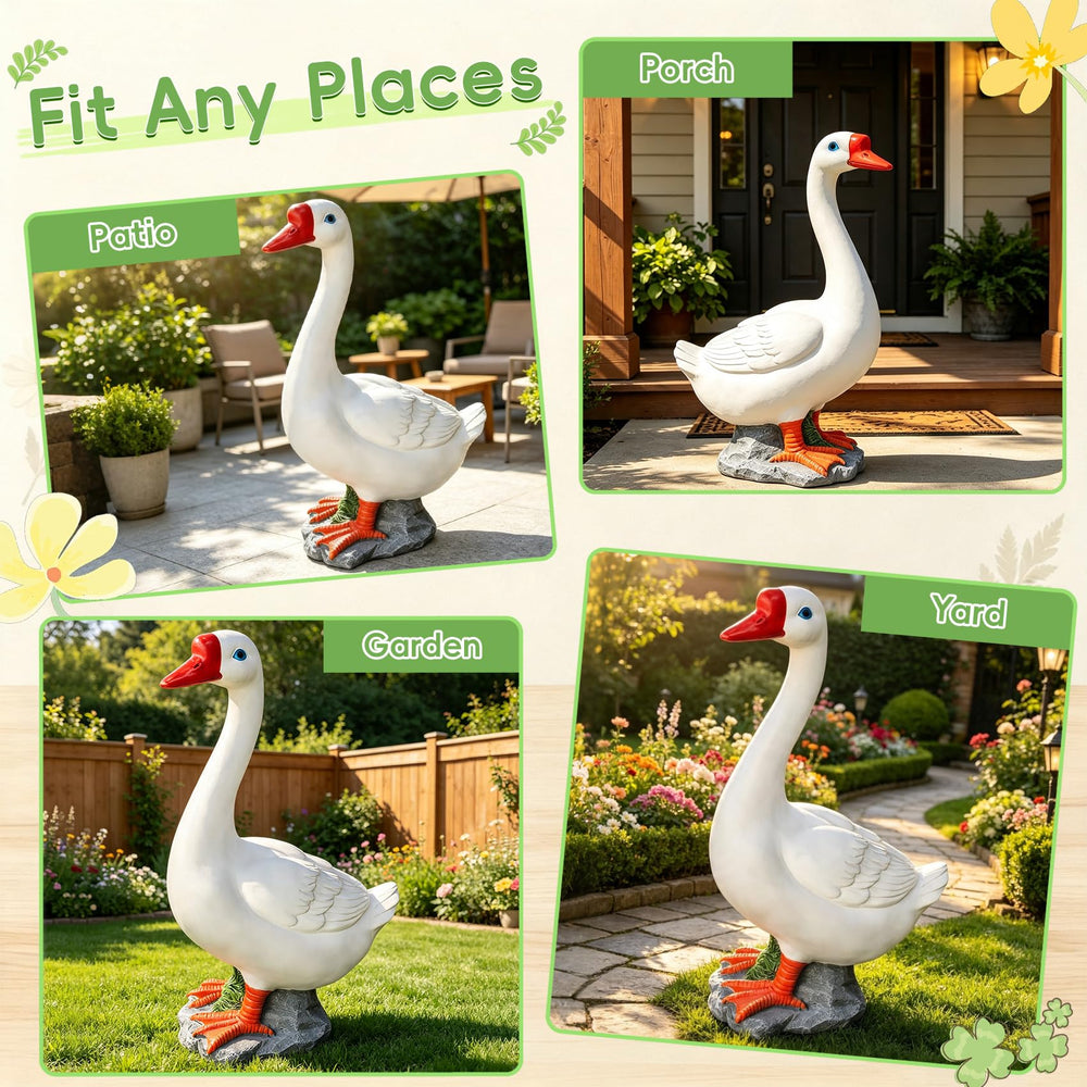 VYRALACH goose next to chair showing 20-inch size and scale benefit