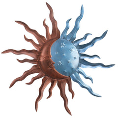 VZVXCC front view of sun moon wall art showing bold focal design