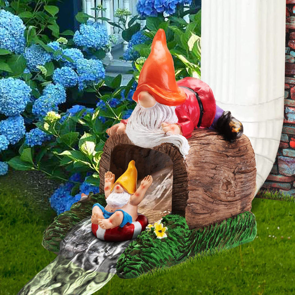 VZVXCC gnome front view showing decorative downspout and curb appeal