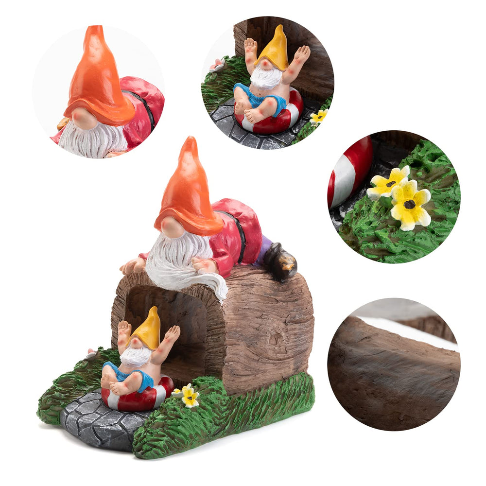 VZVXCC gnome in garden setting adding charm while protecting soil