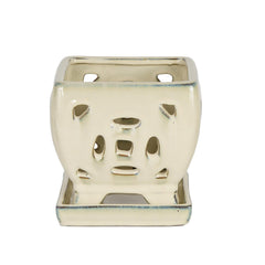 W&W orchid pot close-up of glazed finish highlighting smooth texture and easy cleaning
