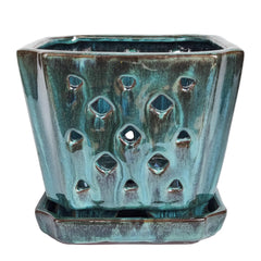 W&W top view of pot showing open mouth and drainage holes for healthier roots