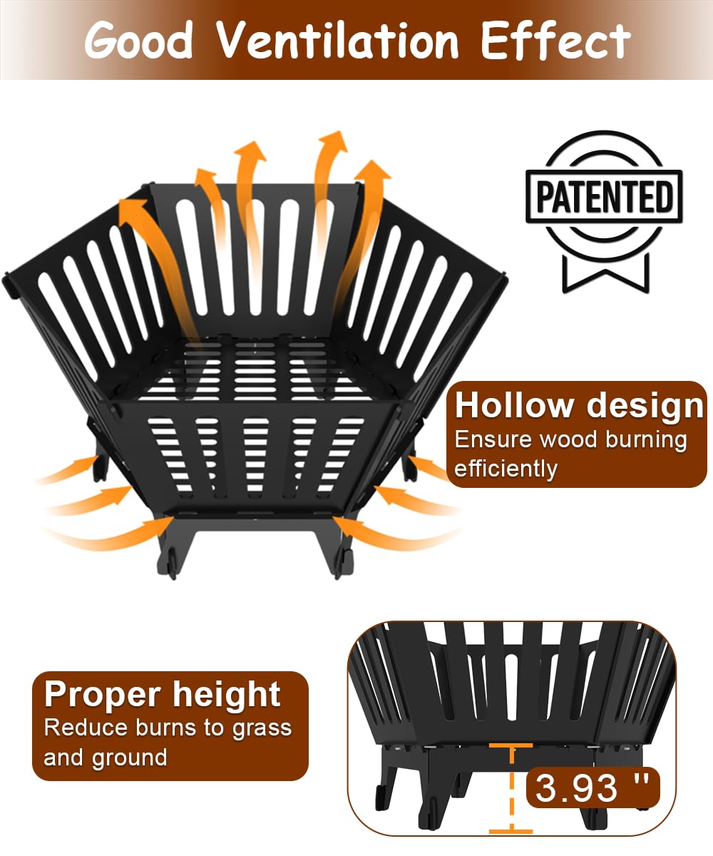 waaliji bottom vent detail highlighting airflow design and improved combustion benefit