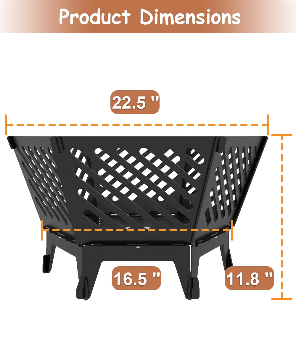 waaliji next to camping gear to show 22.5-inch scale and portability