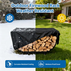 WAAWDOS thick weather cover protecting logs from rain and snow