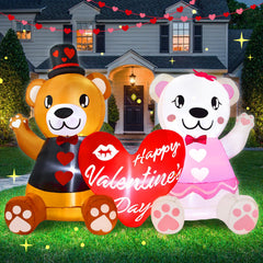 Wabolay front view couple bears showing cheerful yard centerpiece benefit