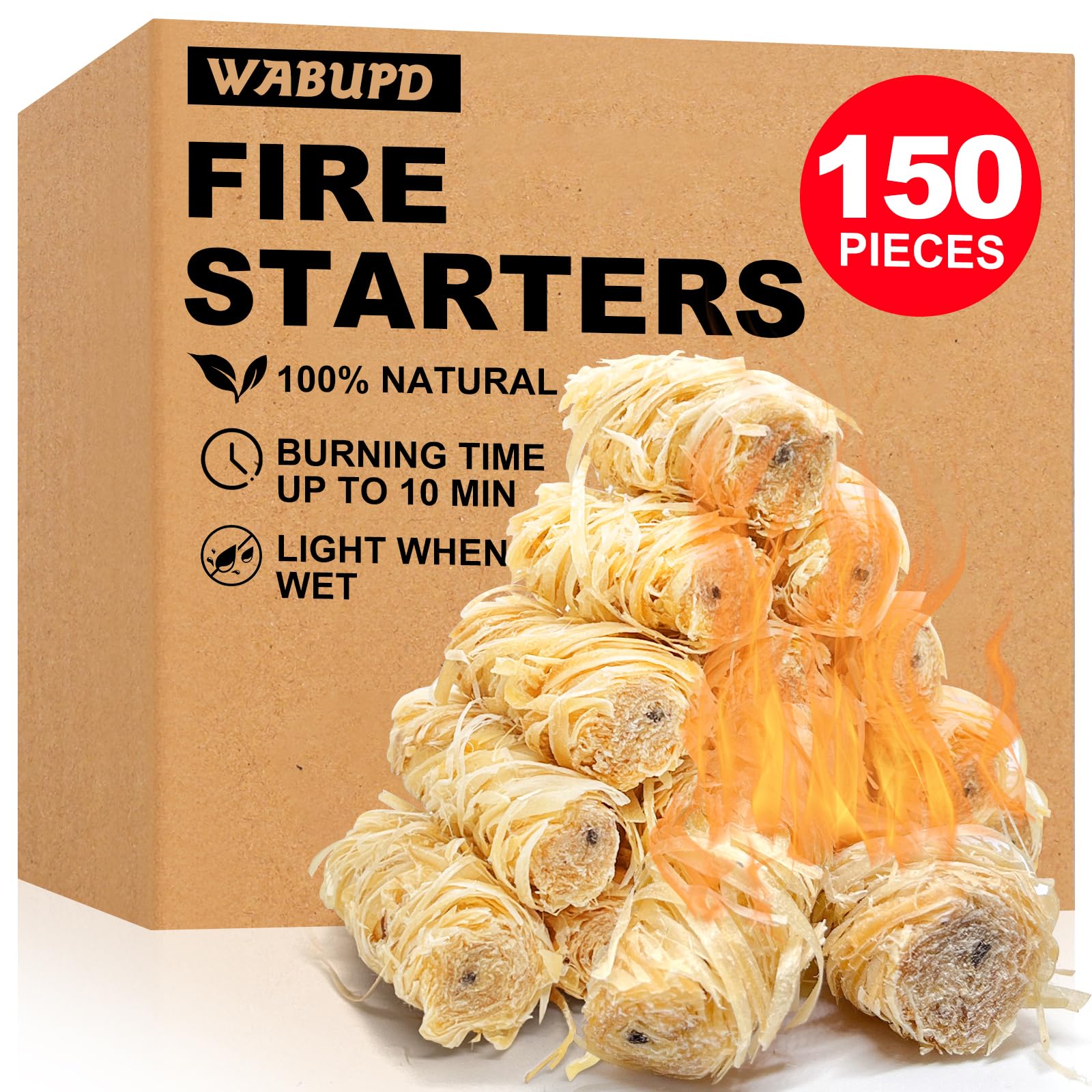 WABUPD front packaging showing 150-piece bulk pack for reliable ignition