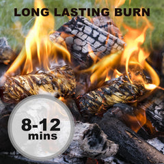 WABUPD stick igniting a campfire aiding faster cooking heat